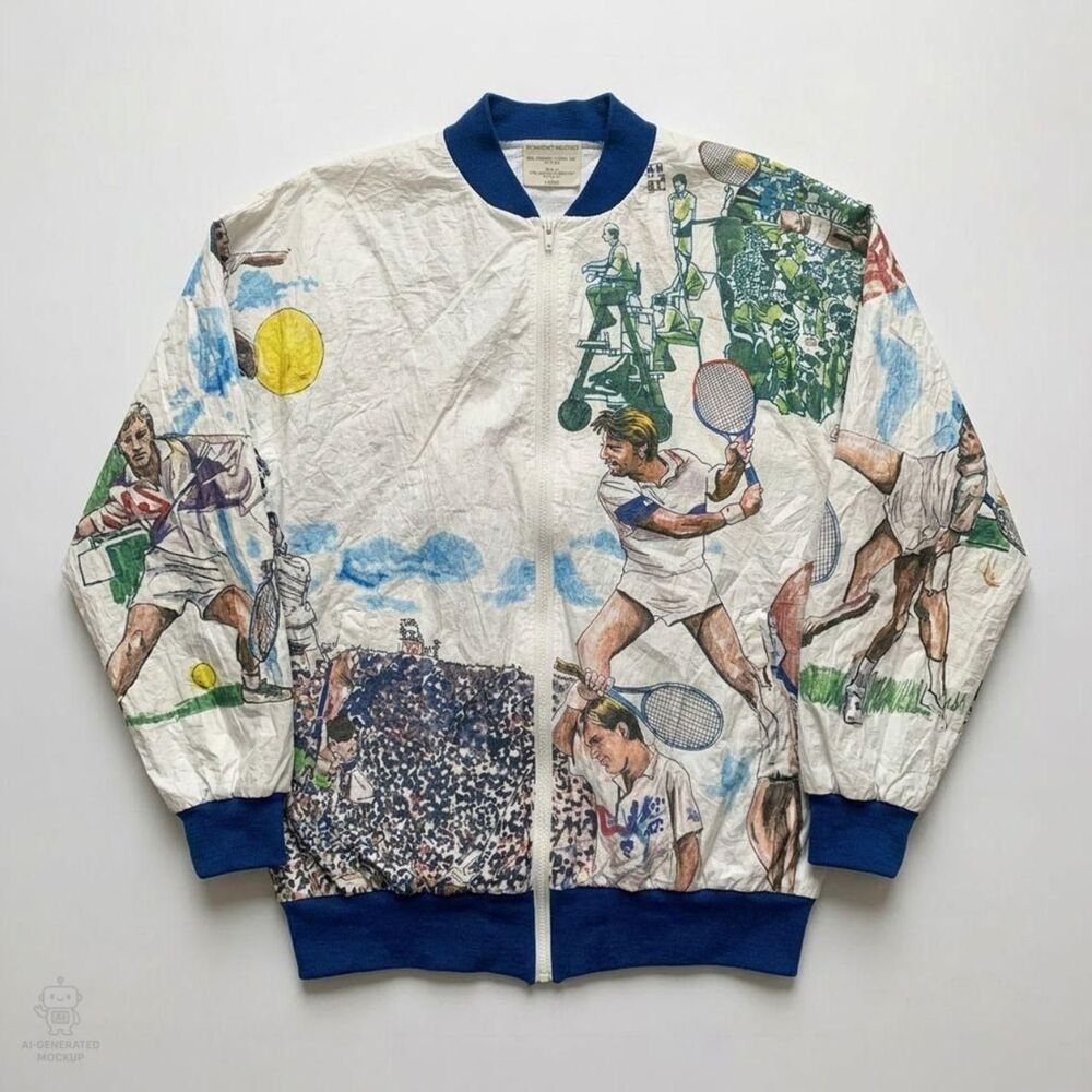 1992 Tennis-Themed Tyvek Windbreaker
